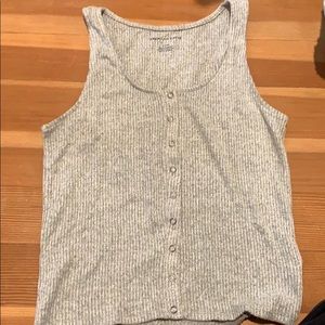 grey american eagle tank top